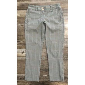 Nike Golf Womens Small Gray & Purple Plaid Flat Front Pants